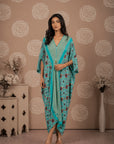 Aquamarine Patola Kaftan
