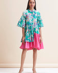 Natalie Dress - Green Floral