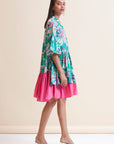 Natalie Dress - Green Floral