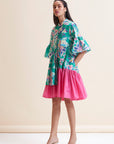 Natalie Dress - Green Floral
