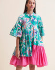 Natalie Dress - Green Floral