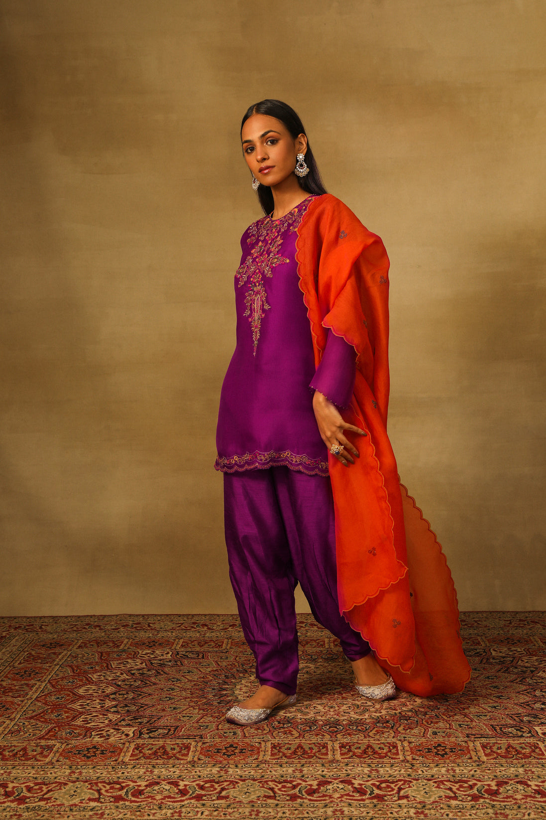 Purple Kurta Set