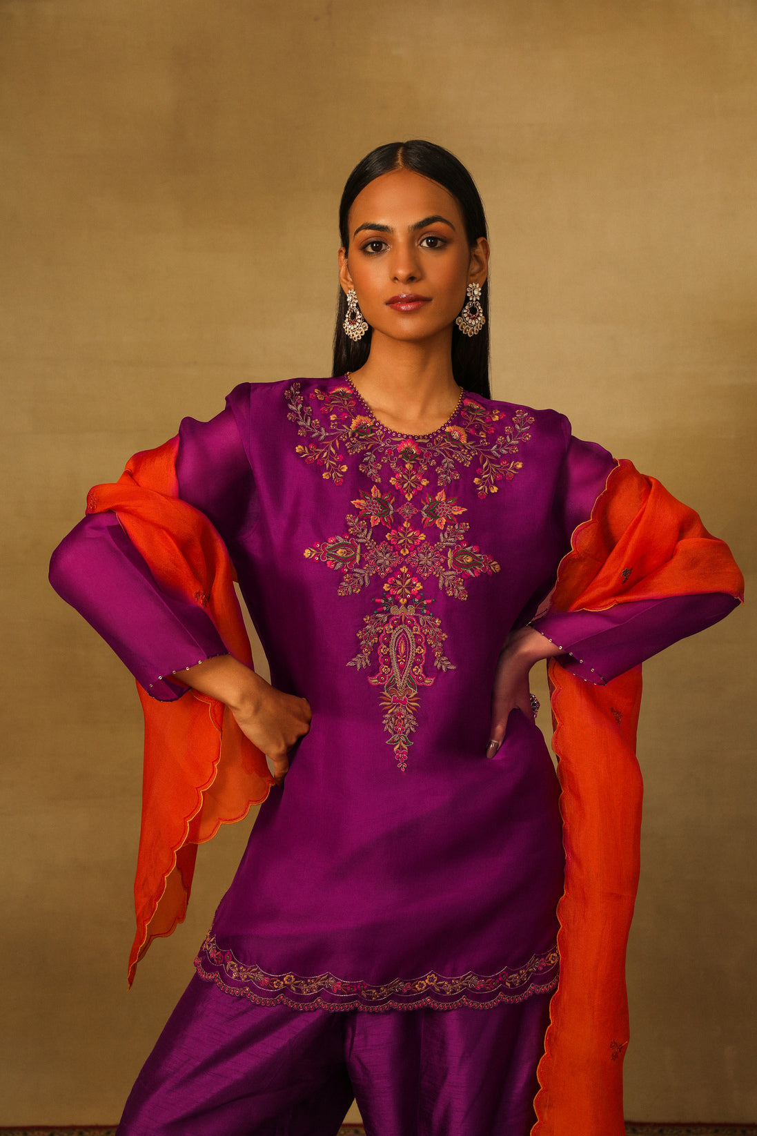 Purple Kurta Set