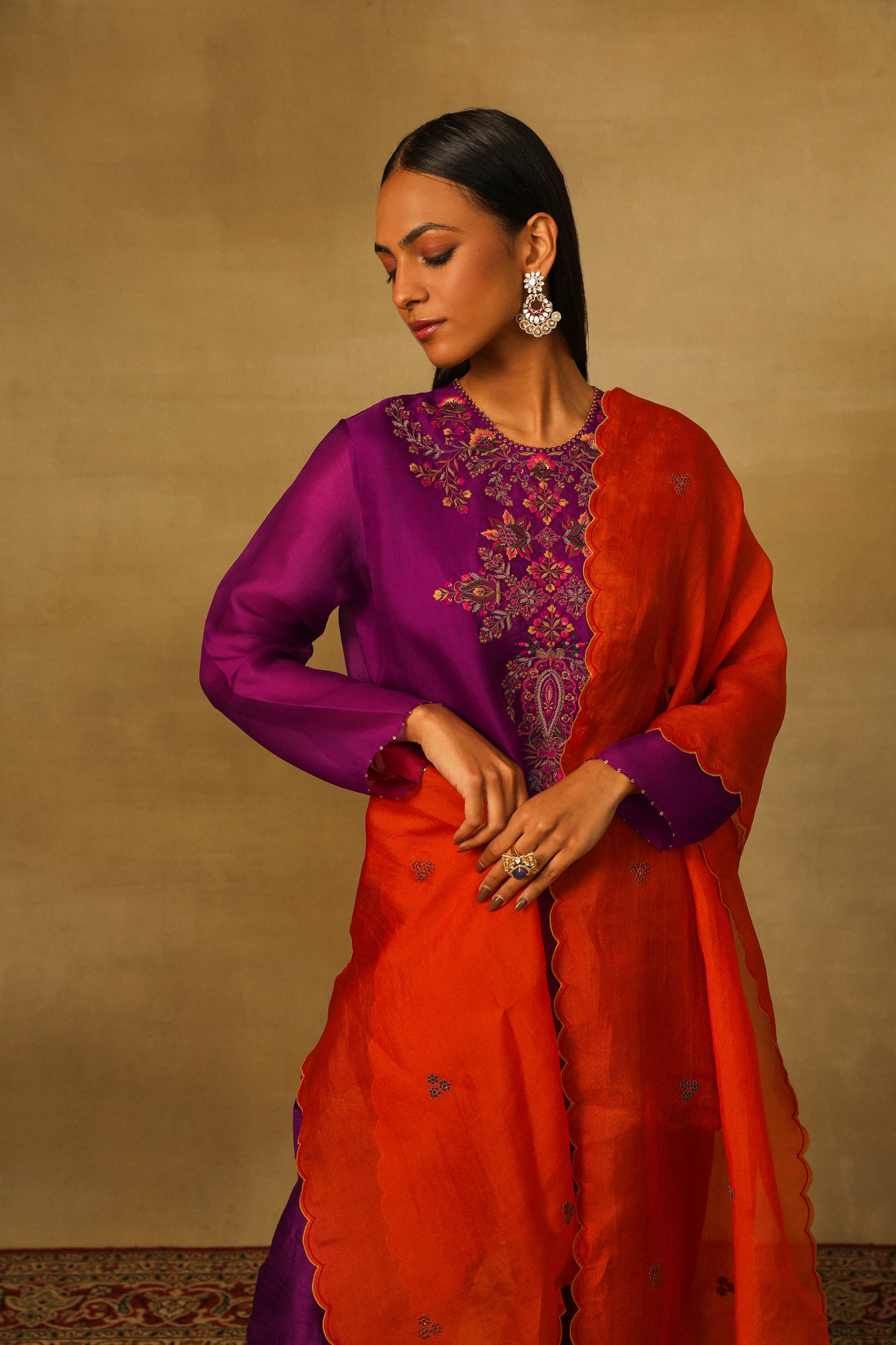 Purple Kurta Set