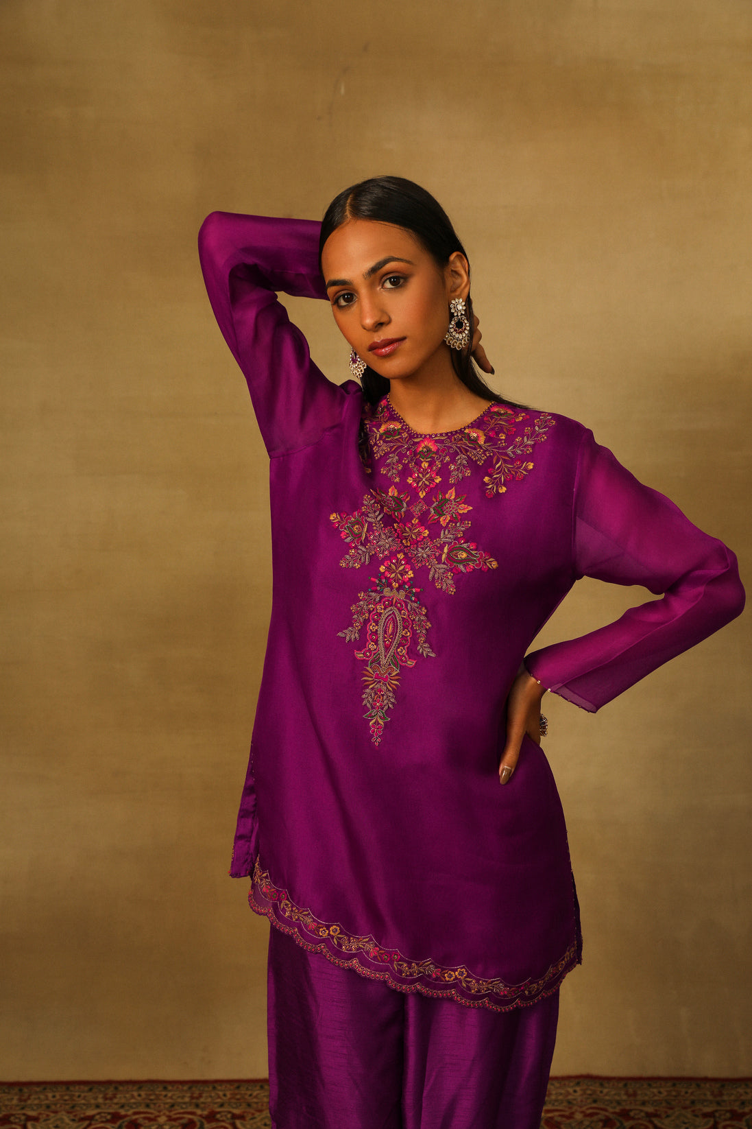 Purple Kurta Set