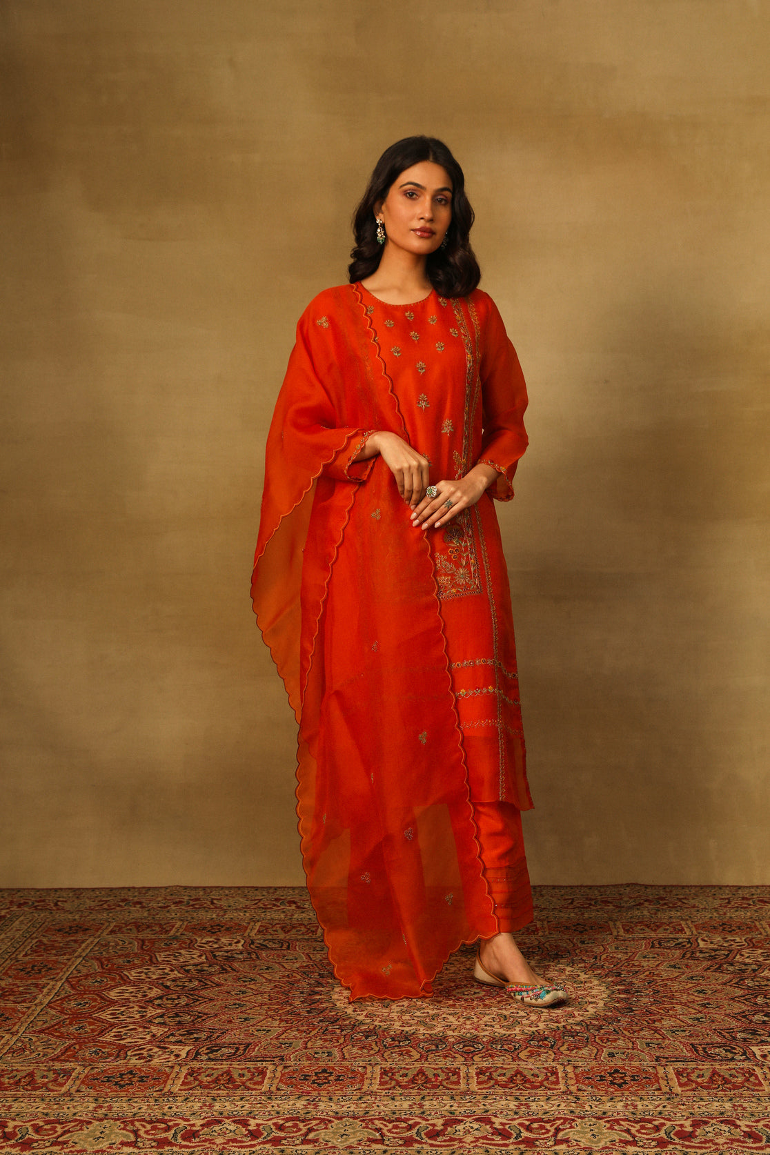 Red Kurta Set
