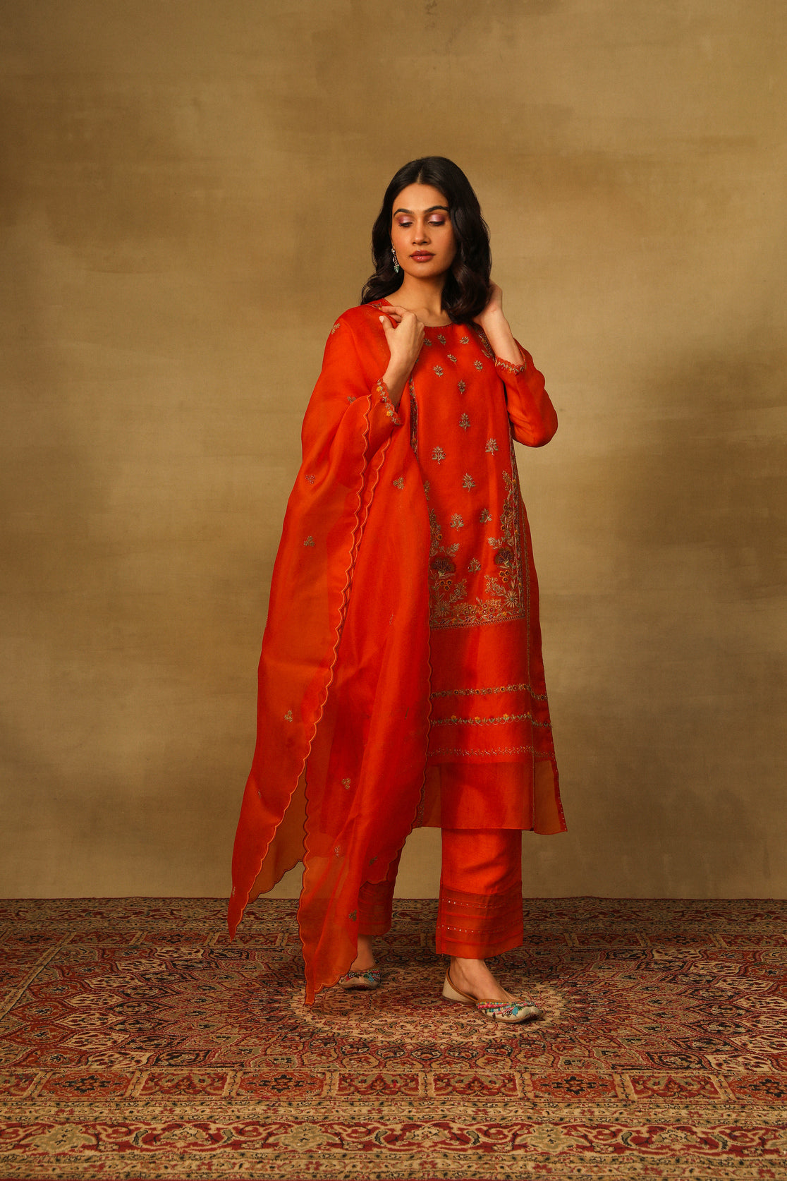 Red Kurta Set