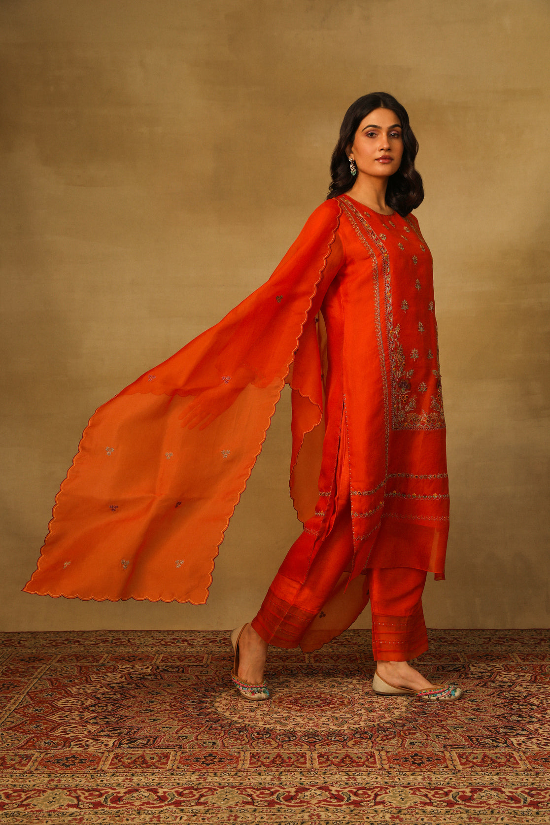 Red Kurta Set