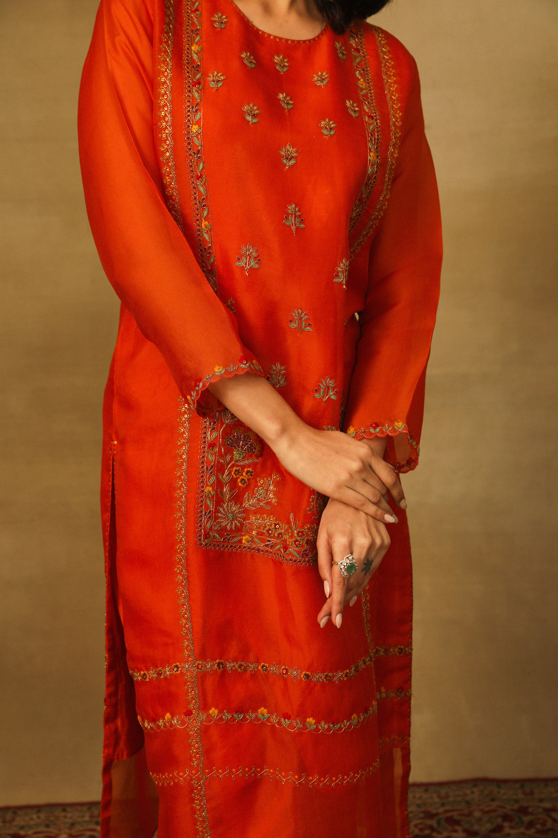Red Kurta Set