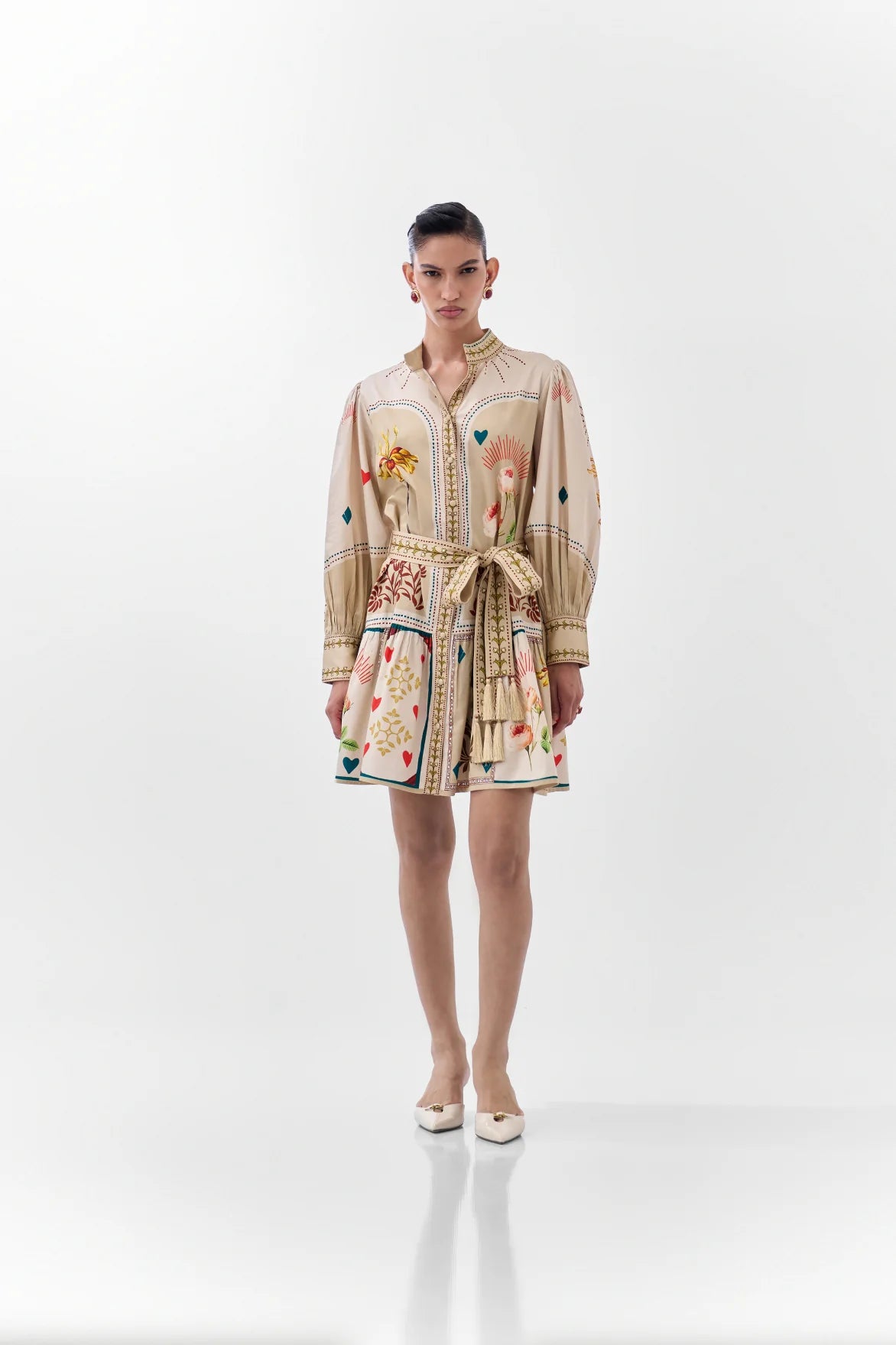 Celia Mini Dress In Postcards &amp; Petal Print