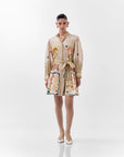 Celia Mini Dress In Postcards & Petal Print