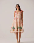 Nora Midi Dress - Peach