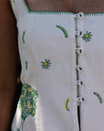PALASH VEST MANGO AND CRANE EMBROIDERY