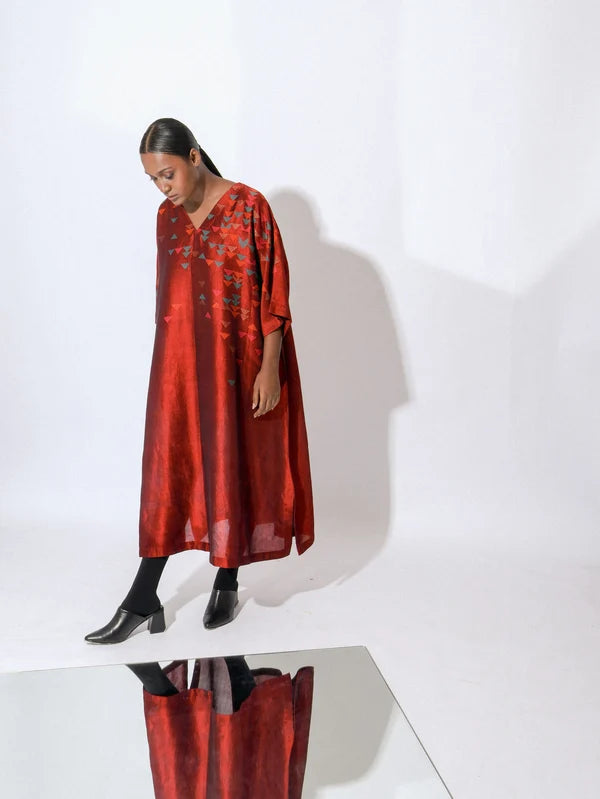 Stardust Ruby V-Neck Kaftan