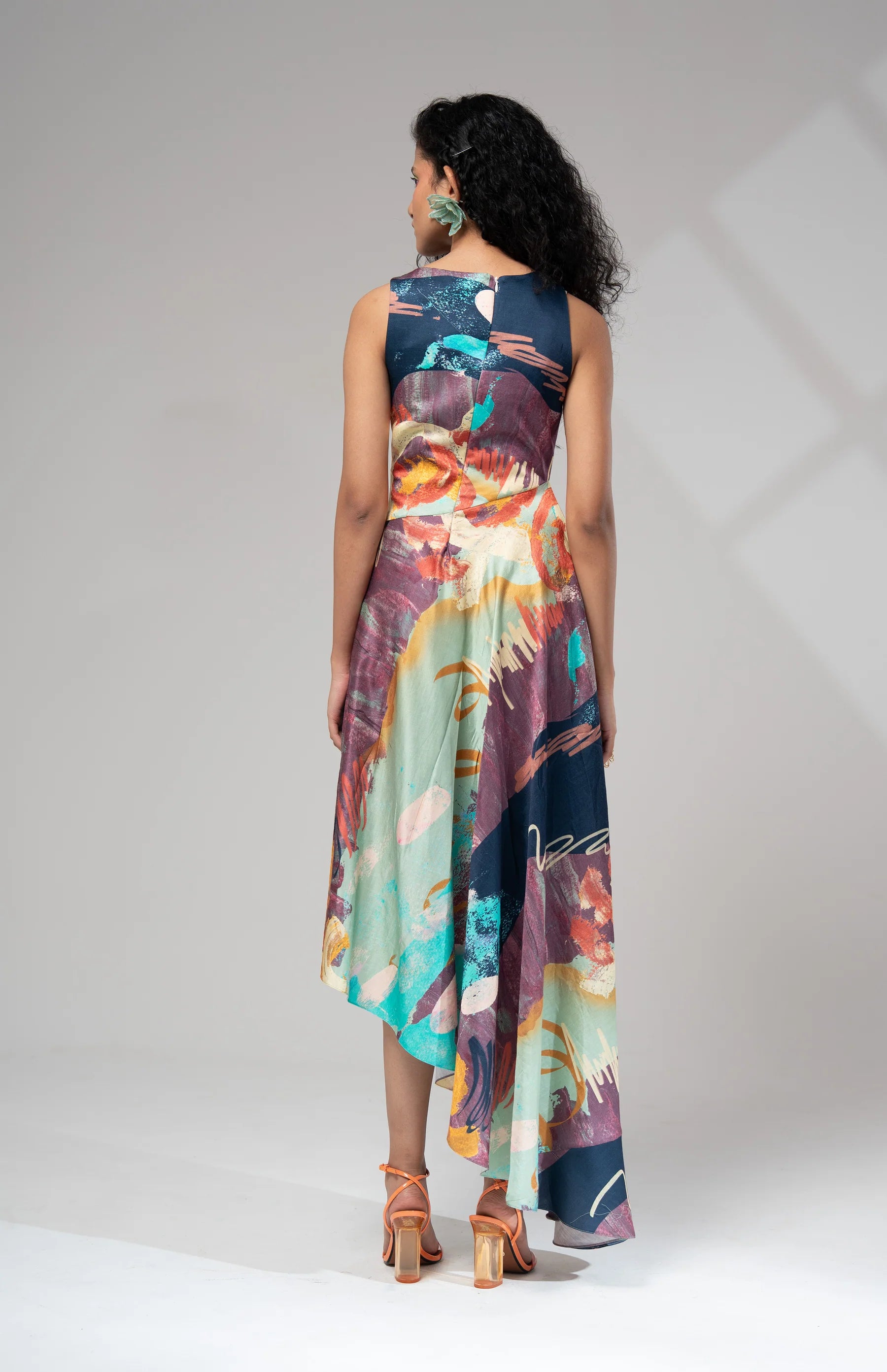 Purple Draped Dress