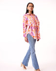Lexy Shirt - Orange Tropical