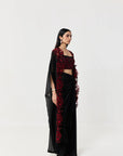 Wild Lily Cape Set Black & Red