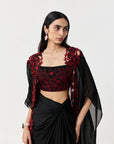 Wild Lily Cape Set Black & Red