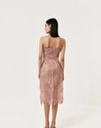 Orchid Applique Midi Dress