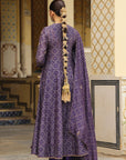 Ahista Purple Printed Angrakha Kurta Set