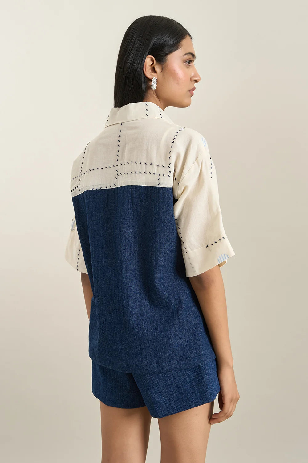 Off White Mal Treadwork Round Circle Applique Jacket