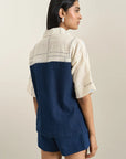 Off White Mal Treadwork Round Circle Applique Jacket