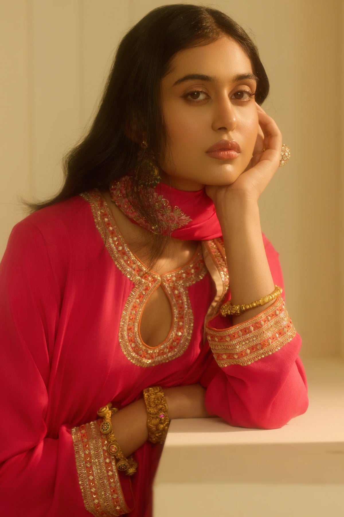 Fuchsia Kurta Set