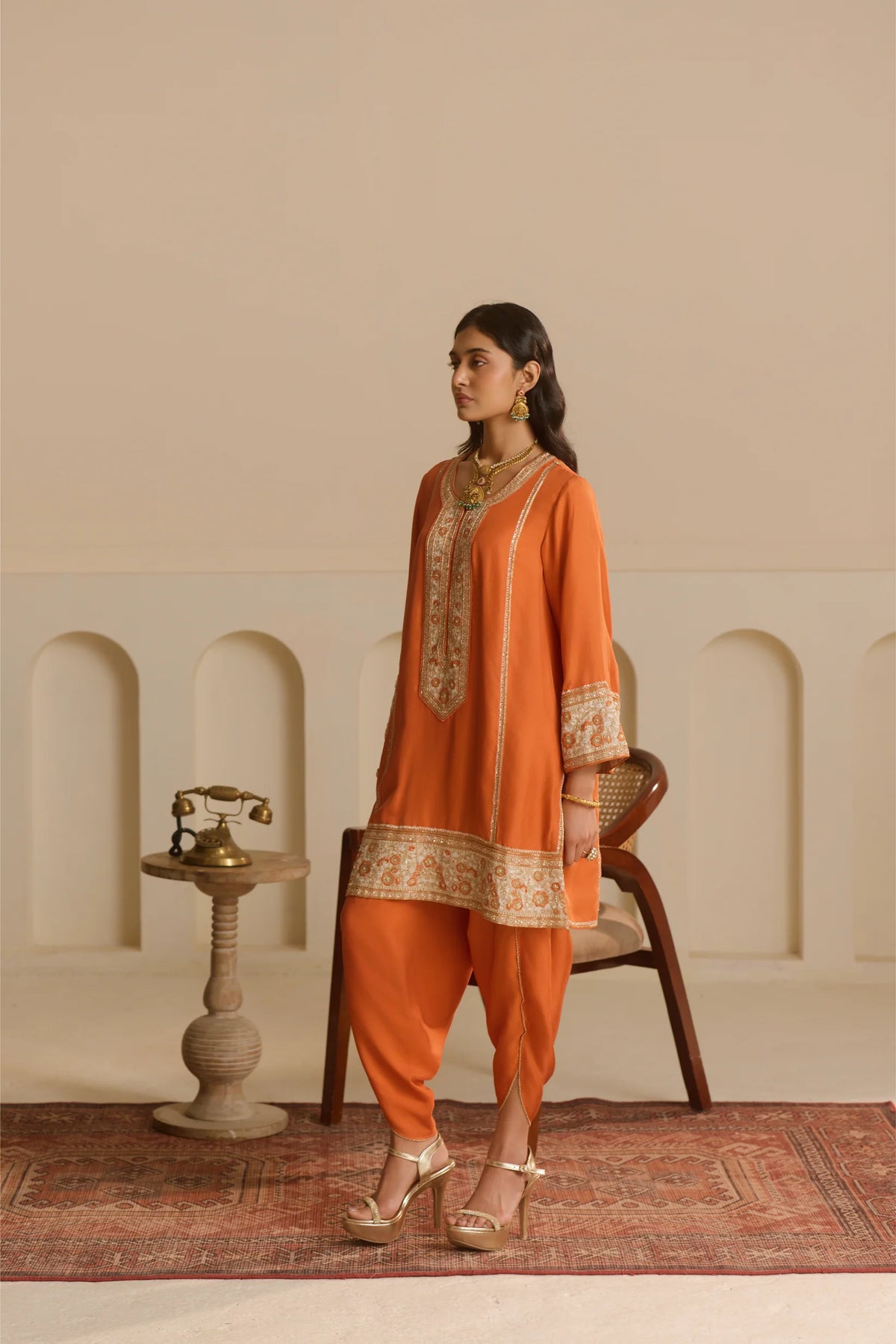 Rust Kurta Set