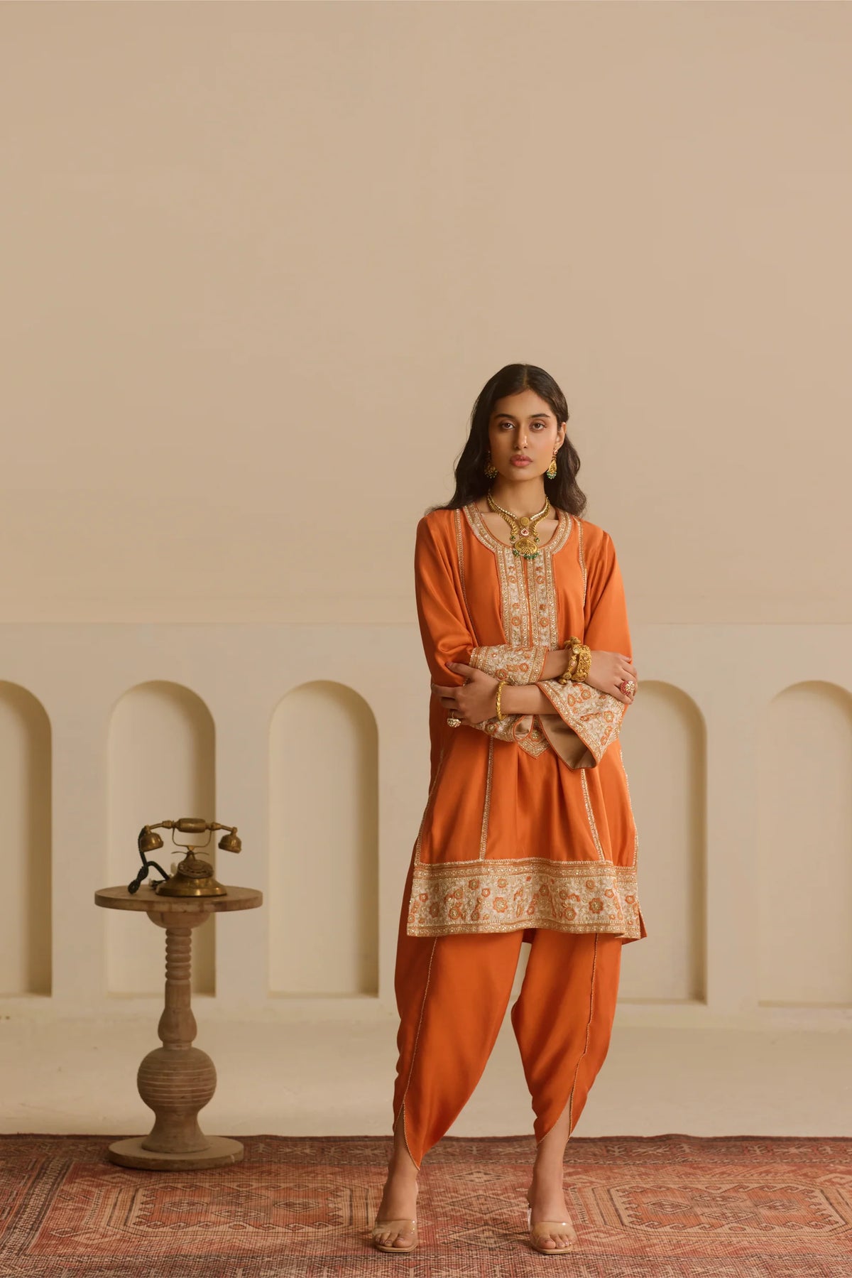 Rust Kurta Set
