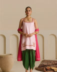 Powder Pink Strappy Kurta Set