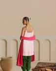 Powder Pink Strappy Kurta Set