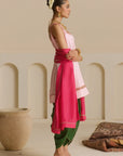 Powder Pink Strappy Kurta Set