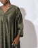 Stardust Greige Choga Neck Dress