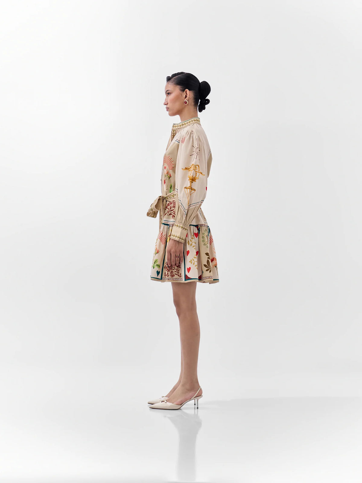 Celia Mini Dress In Postcards &amp; Petal Print