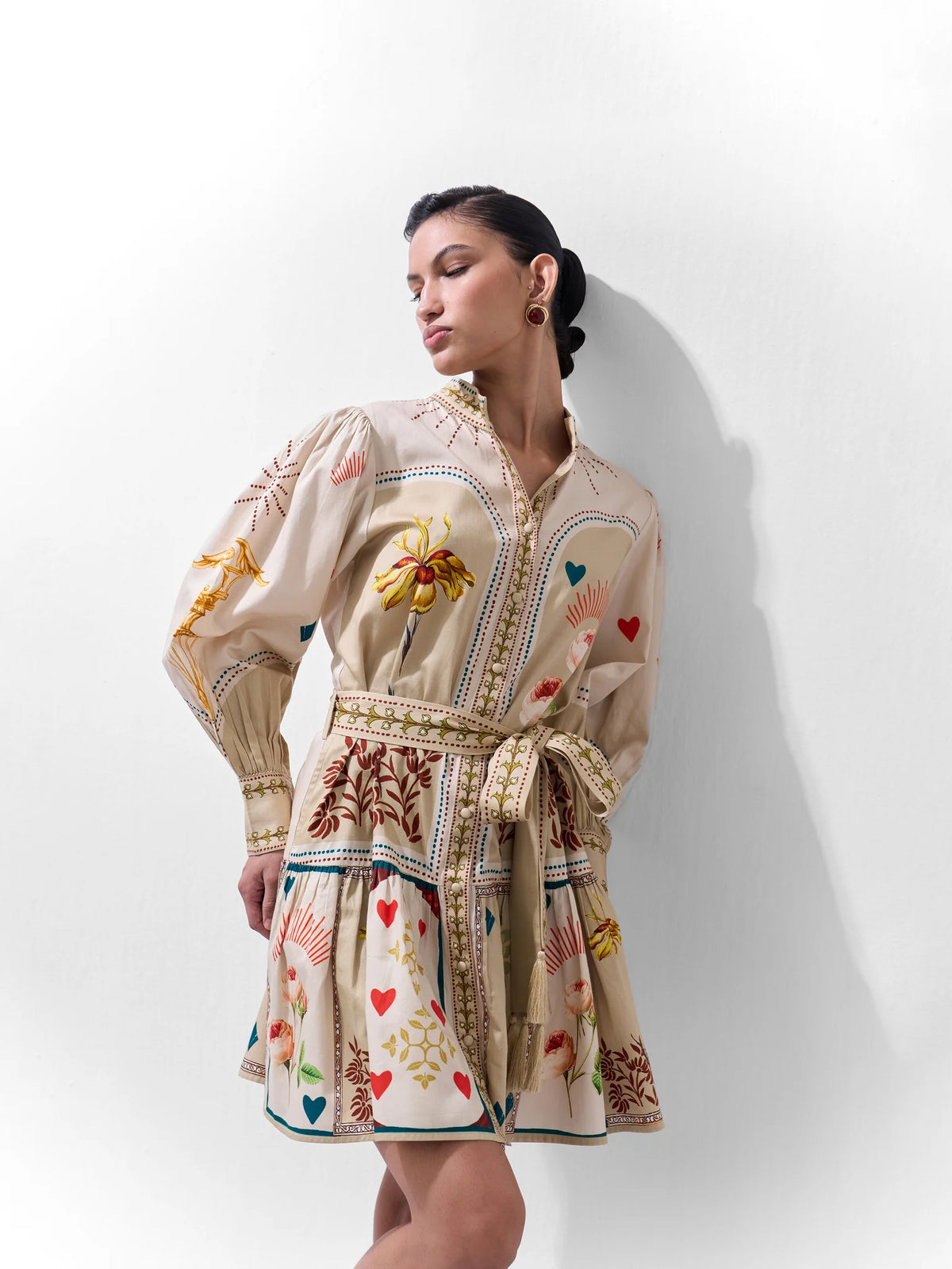 Celia Mini Dress In Postcards &amp; Petal Print