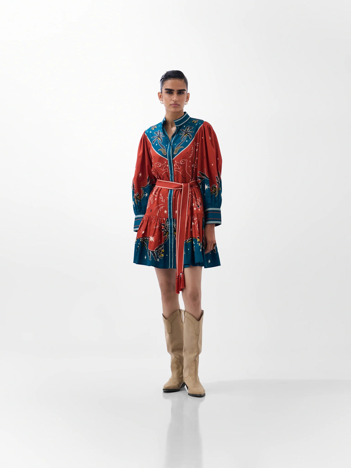 Celia Mini Dress In Nocturnal Jungle