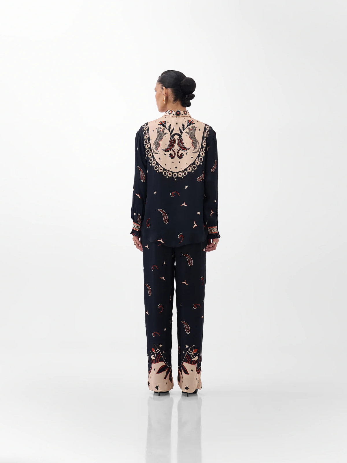 Iris Shirt In Nocturnal Jungle Print