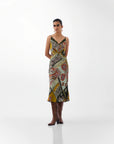 Liza Midi Dress In Mosaic Print