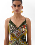 Liza Midi Dress In Mosaic Print