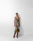 Liza Midi Dress In Mosaic Print
