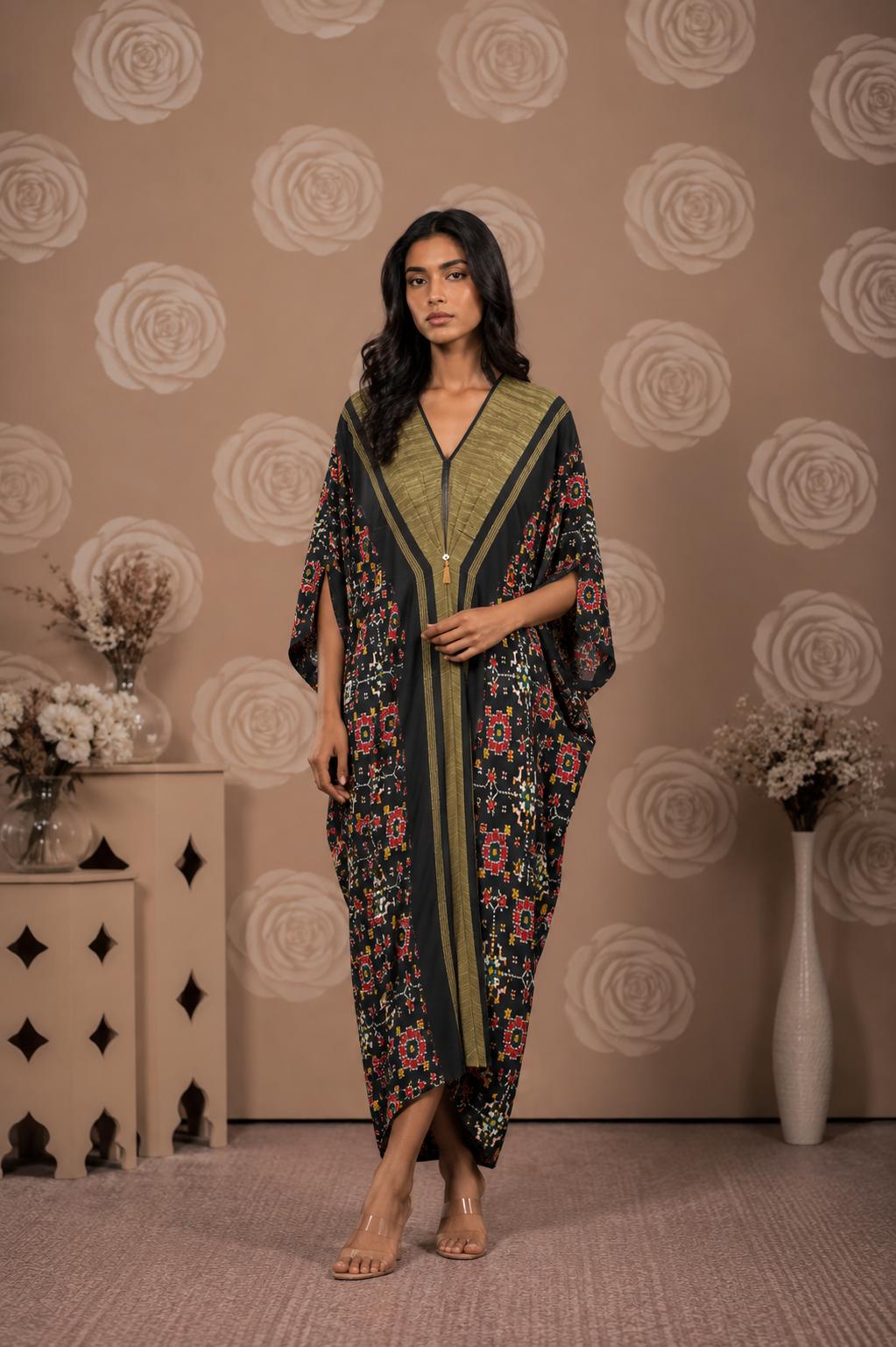 Black Patola Kaftan