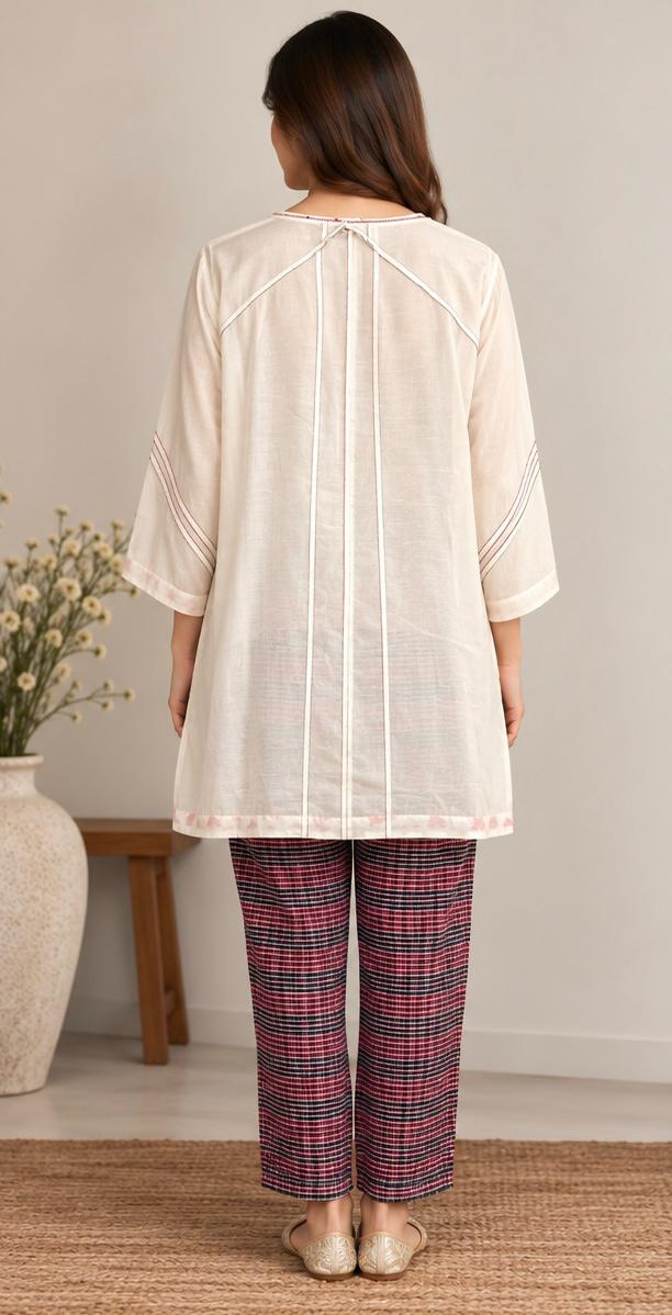 Beadwork Top With Pants
