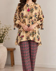 Printed Button Down Top