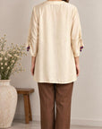 Beige Silk Top
