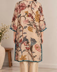 Printed Kurta Set In Beige