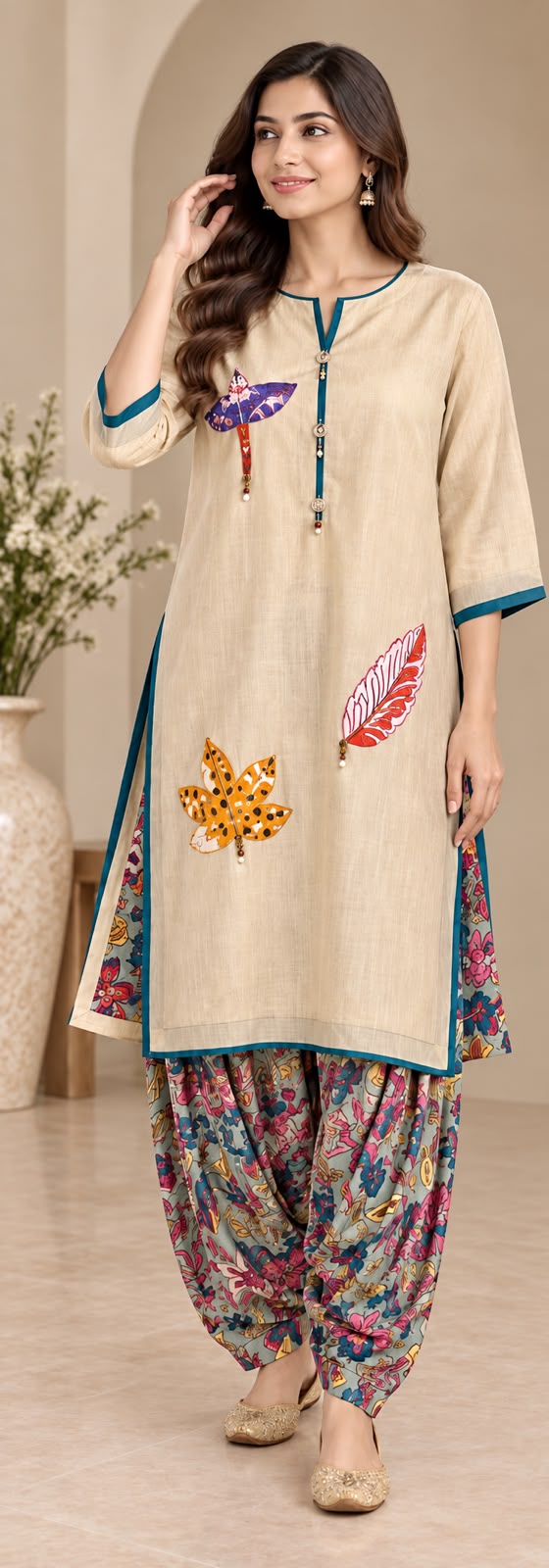 Printed Kurta With Salwar