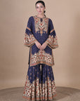 Purple Sharara Set