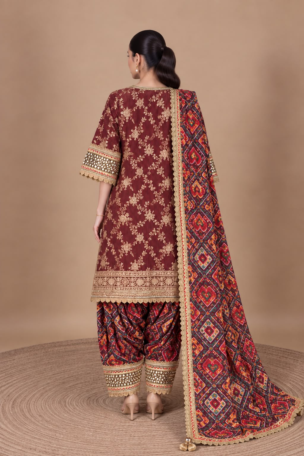 Maroon Salwar Set