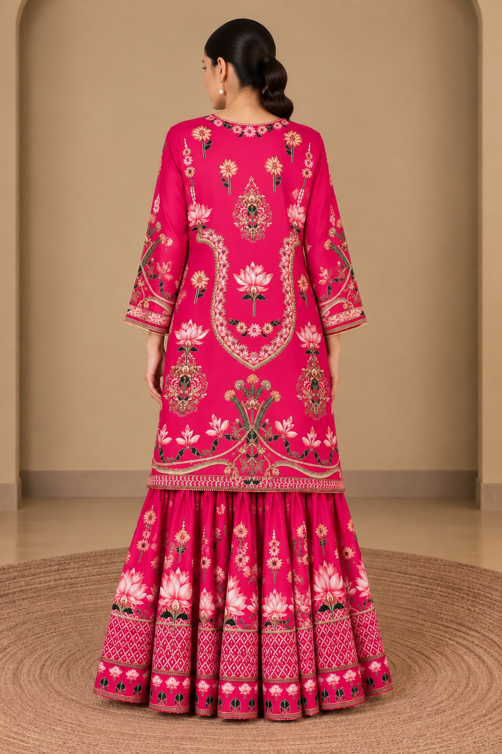 Pink Sharara Set