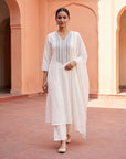 Ivory-Black Kurta Set